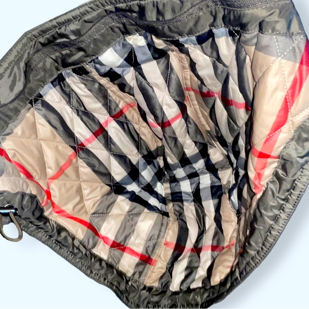 Burberry Quilted Check Interior Bag Lining in Black, Beige and Red